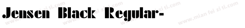 Jensen Black Regular字体转换